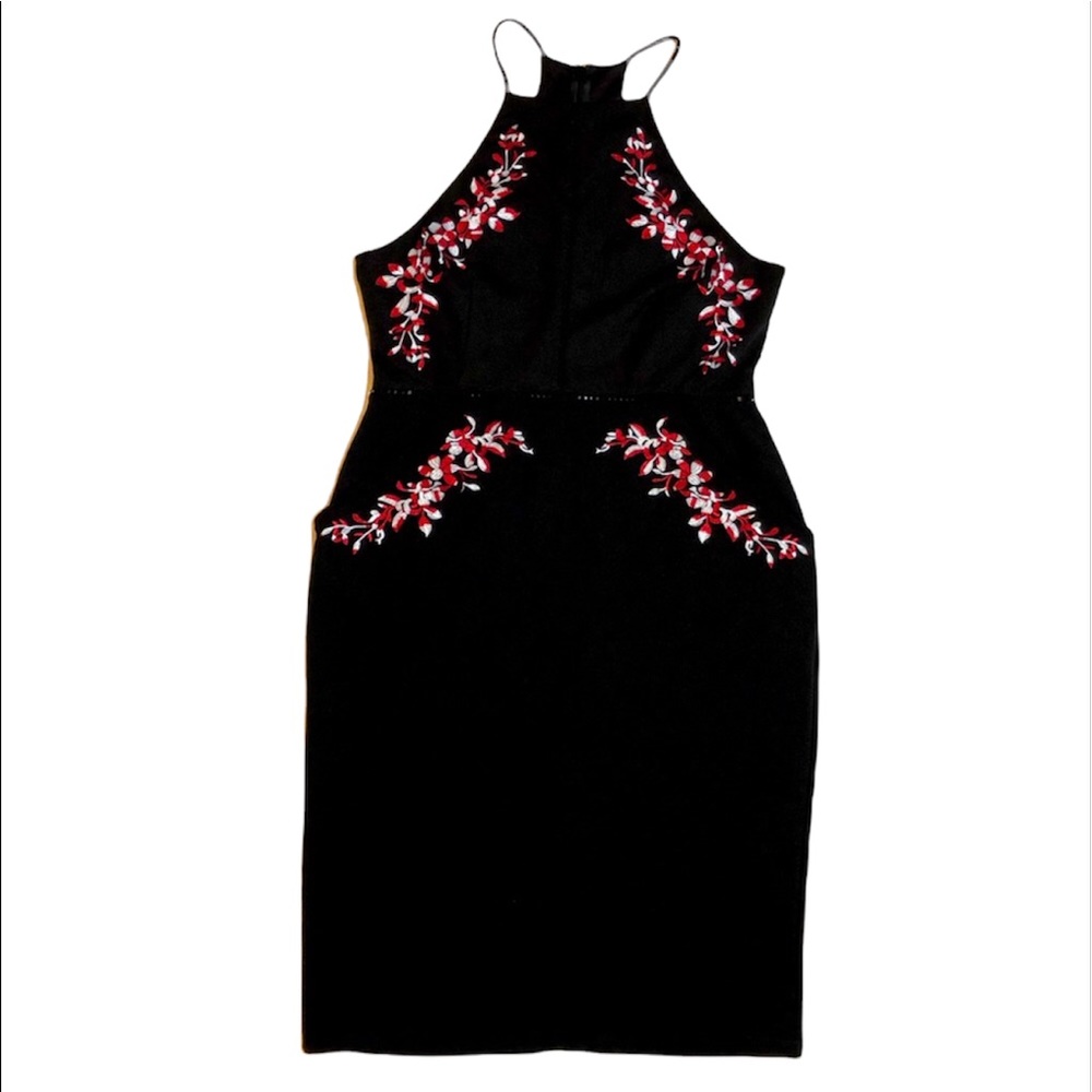 Bisou Bisou Black/Red\OffWhite Cocktail Dr…